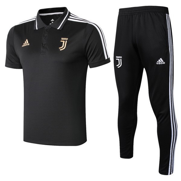 Polo Komplett Set Juventus 2018-19 Schwarz Gold